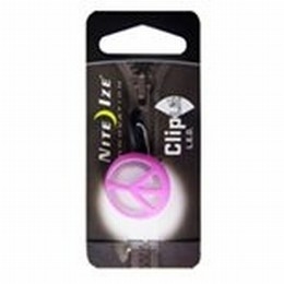 CLIPLIT DESIGNS - PINK PEACE SIGN/WHITE LED [Item Discontinued]