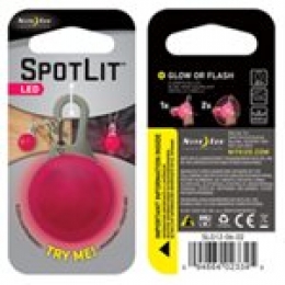 SPOTLIT ECO PACKAGING - PINK PLASTIC/WHITE LED [Item Discontinued]