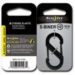 S-BINER PLASTIC SIZE #2 - BLACK/BLACK GATES [Item Discontinued]
