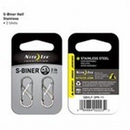 S-BINER SIZE .5/2 PACK - STAINLESS [Item Discontinued]