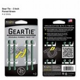 GEAR TIE 3-FOREST GREEN 4PK [Item Discontinued]