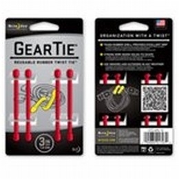 GEAR TIE 3-RED 4PK [Item Discontinued]