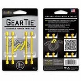 GEAR TIE 3-YELLOW 4PK [Item Discontinued]