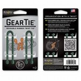 GEAR TIE 6- FOREST GREEN 2PK [Item Discontinued]