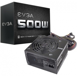 EVGA Power Supply 100-W1-0500-KR 500W 80PLUS +12V 120mm Ultra-Quiet Fan Active PFC Retail [Item Discontinued]