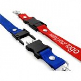 Lanyard Style USB Key - 2GB - with 1 Colour Logo [Item Discontinued]