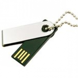 Thin Swivel USB Key - 2GB - with 1 Colour Logo [Item Discontinued]