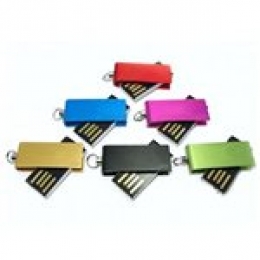 Mini Swivel USB Key - 4GB - with 1 Colour Logo [Item Discontinued]
