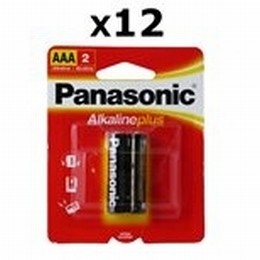PANASONIC BATTERY AAA X 2 ALKALINE PLUS - PACK 12 [Item Discontinued]