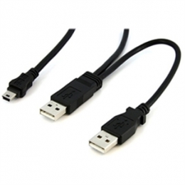 StarTech USB2HABMY6 6ft USB Y Cable for External HD USB A to mini B Retail [Item Discontinued]