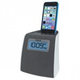 IHOME LIGHTNING CLOCK RADIO FOR IPHONE/IPOD WHITE [Item Discontinued]