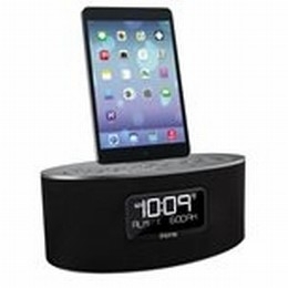 IHOME DUAL CHARGING STEREO FM CLOCK RADIO WITH LIGHTNING GUNMETAL [Item Discontinued]