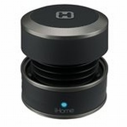 IHOME BLUETOOTH RECHARGEABLE MINI SPEAKER SYSTEM IN RUBBERIZED FINISH BLACK [Item Discontinued]