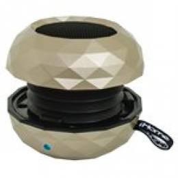 IHOME BLUETOOTH RECHARGEABLE MINI SPEAKER SYSTEMIN METALLIC FINISH CHAMPAGNE [Item Discontinued]