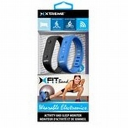 XTREME XFIT - FitBand ACTIVITY TRACKER - BLACK (EXTRA BLUE BRACELET) [Item Discontinued]