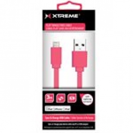 XTREME RED 3FT LIGHTNING SYNC & CHARGE FLAT CABLE MFI [Item Discontinued]