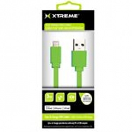 XTREME GREEN 3FT LIGHTNING SYNC & CHARGE FLAT CABLE MFI [Item Discontinued]