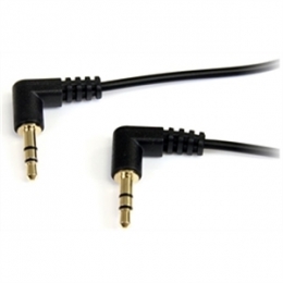 StarTech Cable MU1MMS2RA 1feet Slim 3.5mm Right Angle Stereo Audio Cable Male/ Male Retail [Item Discontinued]