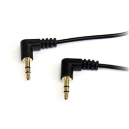StarTech Cable MU6MMS2RA 6feet Slim 3.5mm Right Angle Stereo Audio Cable Male/Male Retail [Item Discontinued]