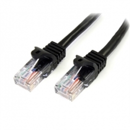 StarTech Accessory 45PATCH3BK 3feet Cat5e Snagless UTP Patch Cable Black Retail [Item Discontinued]