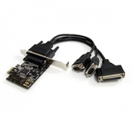 StarTech IO Card PEX2S1P553B 2S1P PCI Express Serial Parallel Combo Card with Breakout Cable Retail [Item Discontinued]