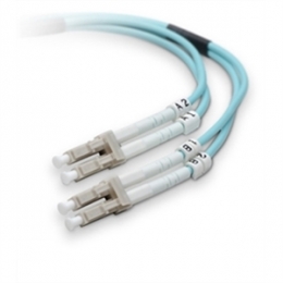 Belkin Cable F2F402LL-01M-G Multimode Aqua Fiber Optic LC to LC 50/125mm 10GB Retail [Item Discontinued]