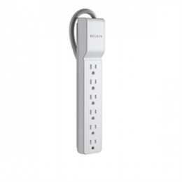 Belkin Power Supply BE106000-06-CM 6 Outlet Home Office Surge Protector 6 feet Cord White Retail [Item Discontinued]