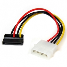 StarTech Cable SATAPOWADPL 6in 4Pin Molex to Left Angle SATA Adapter Retail [Item Discontinued]