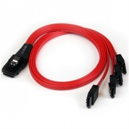 StarTech Cable SAS8087S4R50 50cm SFF-8087 to 4xSATA Internal miniSAS SATA Reverse Cable Retail [Item Discontinued]