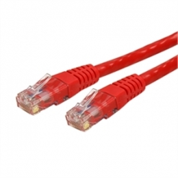 StarTech Cable C6PATCH3RD 3feet Cat6 Molded RJ45 UTP Gigabit Patch Cable ETL Red Retail [Item Discontinued]