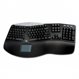 Adesso Keyboard PCK-308B Truform Pro Ergonomic PS 2 Touchpad Keyboard Black Retail [Item Discontinued]