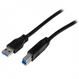 StarTech Cable USB3CAB2M 2m Certified SuperSpeed USB 3.0 A to B Cable Male/Male Black Retail [Item Discontinued]