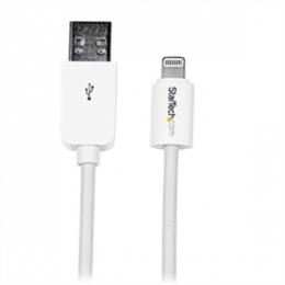StarTech Cable USBLT30CMW 11inch Short Apple 8Pin Light Connector-USB iPhone/iPod/iPad Retail [Item Discontinued]
