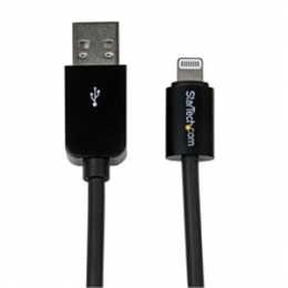 StarTech Cable USBLT30CMB 11inch Short Black Apple 8Pin USB Cable for iPhone/iPod/iPad Retail [Item Discontinued]