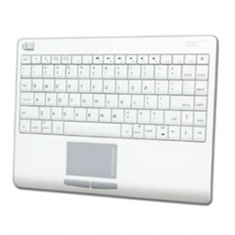 Adesso Keyboard WKB-4000BM SlimTouch Bluetooth Wireless Mini Keyboard WithTouchpad For MAC White Ret [Item Discontinued]