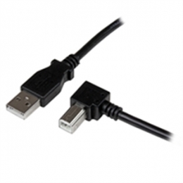StarTech Cable USBAB1MR 1m USB2.0 A to Right Angle B Male/Male Black Retail [Item Discontinued]