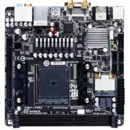 Gigabyte Motherboard GA-F2A88XN-WIFI AMD FM2+ A88X DDR3 SATA PCI Express DVI-D/HDMI Mini-ITX Retail [Item Discontinued]