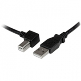 StarTech Cable USBAB1ML 1m USB2.0 A to Left Angle B Cable Male to Male Black Retail [Item Discontinued]
