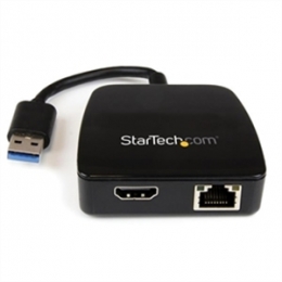 StarTech Network USB31GEHD USB3.0 Gigabit Ethernet NIC with HDMI Mini Docking Adapter Retail [Item Discontinued]