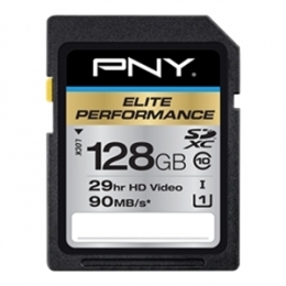 PNY Memory Flash P-SDX128U395-GE 128GB SDHC Cl10 UHS-I U3 95MBs READ Retail [Item Discontinued]