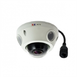 ACTi Surveillance E925 5MP 1/3.2inch CMOS Mini Fisheye Dome Fixed Lens H.264 2592x1944 Camera Retail [Item Discontinued]