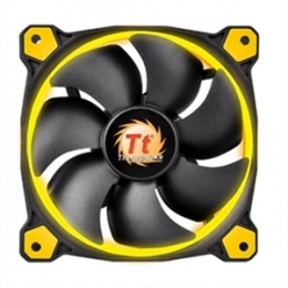Thermaltake Fan CL-F038-PL12YL-A Riing 12 LED Yellow 120x120x25mm 1500RPM LNC Hydraulic Bearing Reta [Item Discontinued]