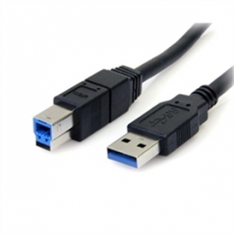 StarTech Cable USB3SAB10BK 10ft Black SuperSpeed USB 3.0 Cable A to B M M RTL [Item Discontinued]