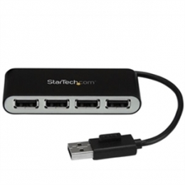 StarTech Accessory ST4200MINI2 4Port Portable USB2.0 Hub with Built-in Cable Retail [Item Discontinued]