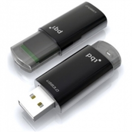 PQI Memory Flash 6232-032GR102A Clicker USB 3.0 SuperSpeed Pen Drive 32GB Gray LED Indicator Retail [Item Discontinued]