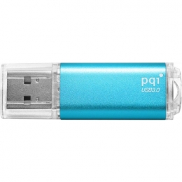 PQI Memory Flash 627V-032GR2004 U273V USB3.0 Flash Drive 32GB Sky Blue LED Indicator Retail [Item Discontinued]