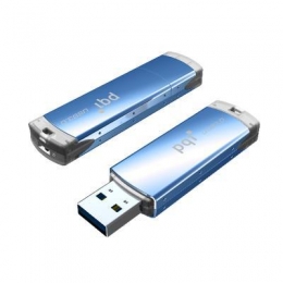 PQI Memory Flash 6338-064GR3001 Nano USB3.0 SuperSpeed Drive 128GB Write Protection Blue Retail [Item Discontinued]