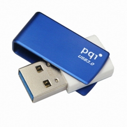 PQI Memory Flash 6822-008GR1002 U822V USB3.0 Capless Rotation Flash Drive 8GB Blue Retail [Item Discontinued]