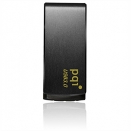 PQI Memory Flash 6822-008GR3002 U822V USB3.0 Capless Rotation Flash Drive 8GB Black Retail [Item Discontinued]