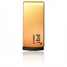 PQI Memory Flash 6822-008GR4002 U822V USB3.0 Capless Rotation Flash Drive 8GB Gold Retail [Item Discontinued]